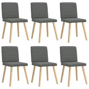 Juego de 6 Sillas de Comedor Gris Oscuro - Product Image 1