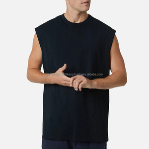 Men's Heavyweight <b>Vest</b> 100% Cotton Blank High Quality Custom Design Oversized Casual Sleeveless tank <b>Top</b> for Men - Product Image 5