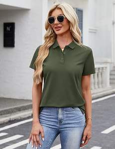 Chemises polo pour femmes sur mesure de haute qualité, t-shirts en coton oversize pour femmes, t-shirts unisexes épais - Product Image 5