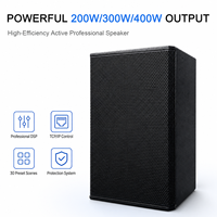 Altavoz Activo Profesional de 200W/300W/400W con DSP y Control de Red TCP/IP, Altavoz PA Amplificado para Conciertos y Eventos
