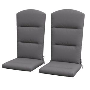Juego de Cojines Grises para Silla Adirondack con Lazos, Cojines para Exteriores para Soporte de Asiento y Espalda - Product Image 1