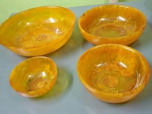 Eco-Friendly Modern Fancy Round Big Size Resin <b>Fruit</b> and Salad Bowls with Top Quality Handmade Serving Bowls in Multi Color - Product Image 6
