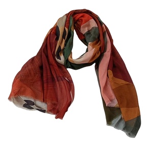 Vente chaude Designer À La Mode Femmes Foulards 100% Modal Coton Abstrait Numérique Imprimé Extrêmement Doux avec Logo Personnalisé - Product Image 1