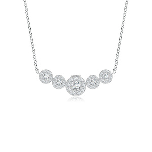 Colgante de Diamantes para Mujer, Corte Brillante Redondo, Estilo Clásico, Joyería para Uso Diario, Oro de 10K, 14K, 18K, Plata 925, 935 - Product Image 3