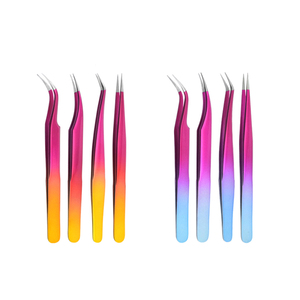Pinzas para Extensión de Pestañas con Punta de Fibra de Acero Inoxidable, las Mejores para Volumen, Fabricante de Pinzas para Pestañas, Venta Directa de Fábrica - Product Image 1