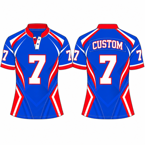 Vente en gros de t-shirts de rugby pour hommes, maillots de football américain en coton, polos de rugby personnalisés pour toutes les équipes, manches longues pour hommes - Product Image 2