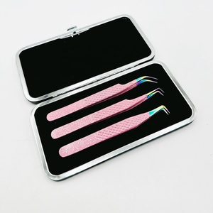 แหนบขนตาสีชมพูระยิบระยับแบบหลายธีมเคสแม่เหล็กเหล็กทนทานป้องกันแบคทีเรียโค้งแข็งแรงปรับแต่งส่วนตัว - Product Image 4