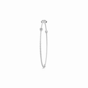 สร้อยข้อมือทองคำ 14K สีเหลืองประดับเพชรทรงปริ๊นเซสแบบคลัสเตอร์ เพชรเพาะเลี้ยงในห้องปฏิบัติการ - Product Image 2