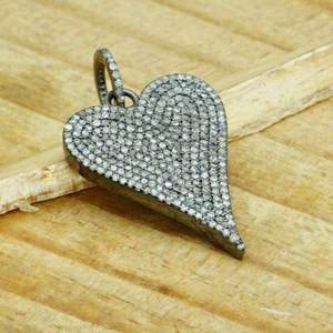 Elegant Trendy SHRAMAN DIAMOND 925 Sterling <b>Silver</b> Rhodium Plated Iced Heart <b>Necklace</b> Custom Lab Grown Diamond Pendant Fine - Product Image 4