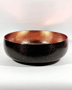 Cuenco de cobre artesanal para presentación de comida étnica y servicio en celebraciones festivas - Product Image 6