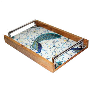 Plateau de service rectangulaire en osier motif olive, design moderne et luxueux, compatible lave-vaisselle, multi-usages pour aliments, bijoux, rangement salle de bain - Product Image 3