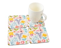 Ensemble de sous-verres légers personnalisables en MDF écologique de designer, sous-verres de luxe élégants pour tasses à thé et café