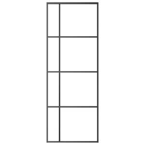 Porte coulissante en aluminium noir 29,9''x80,7'' avec verre dépoli ESG - Product Image 3