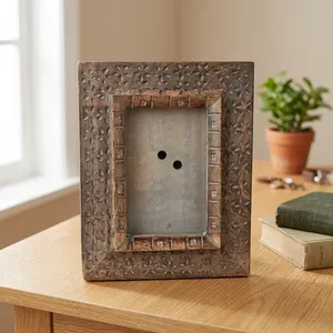<b>Antique</b> Style Hand Carved Wooden Picture <b>Frame</b> Decorative Vintage Photo <b>Frame</b> for Living Room Bedroom and Office Decoration - Product Image 1