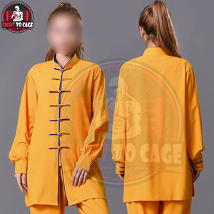 DISEÑO ÚNICO en Color Sólido, la Mejor Calidad, Producto de Última Moda, Hecho a Mano, Ropa de Entrenamiento de Artes Marciales, Uniforme de Kung Fu para Mujer - Product Image 3