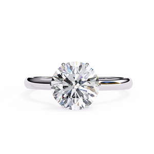2.25ct Round Brilliant Lab Grown Diamond E VSS IGI Certified 10K White Gold <b>Solitaire</b> Engagement <b>Ring</b> For Anniversary - Product Image 1