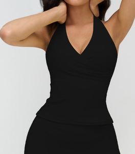 Débardeur uni pour femme, décontracté, sans manches, séchage rapide, en spandex, col en V, doux, respirant, vêtement de mode confortable, pas cher - Product Image 2