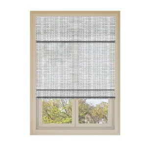 100% Natural Paper Raffia Fabric White Paper Custom Roman Shades