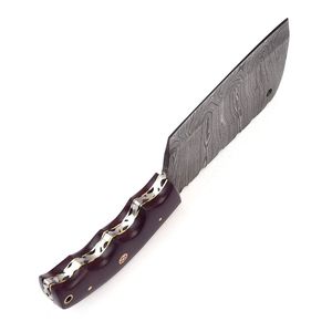 Couteau à viande artisanal à motif Damas avec manche en bois, fournisseur en gros, couteau de chef de cuisine - Product Image 3