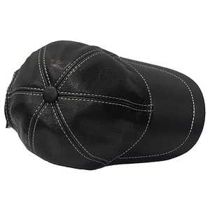 Leather Caps Stylish Adjustable Leather Hats OEM Private Label Bulk Wholesale Export Streetwear Fashion Market - Product Image 1