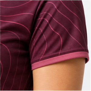 Polo de Manga Corta Color Borgoña para Mujer con Logotipo Personalizado, Secado Rápido, Sublimación, Ropa Deportiva de Golf - Product Image 6