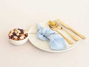 Serviettes de table carrées 100% lin faites à la main, écologiques, réutilisables, classiques et chics, accessoires de Noël, mariages, dîners, cadeaux - Product Image 6
