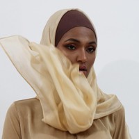 Hijab en soie pure 100% douce, hijab de qualité supérieure, soyeux, couleur unie, longue écharpe pour femmes musulmanes