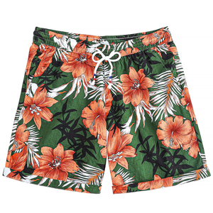 Pantalones cortos para hombre con estampado floral, cintura elástica, cordón, playa tropical, vacaciones de verano, coloridos, ligeros, para hombre, verano - Product Image 1
