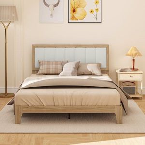 Letto Matrimoniale Contemporaneo Personalizzabile in Velluto, Letto King Size con Contenitore e Pannello in Pelle, Stile Legno per Camera da Letto - Product Image 1