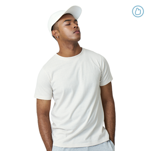 เสื้อยืดผ้าฝ้ายออร์แกนิคสำหรับผู้ชาย170gsm เป็นมิตรกับสิ่งแวดล้อมผ้าถักพิมพ์ลายและปักโลโก้ได้อย่างยั่งยืน100% - Product Image 2