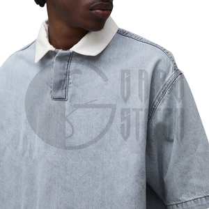 Camisa de Hombre Tallas Grandes Oversize de Poliéster Oxford de Color Liso, Manga Larga, Casual, Transpirable, Estilo Tejido Lavado, Streetwear - Product Image 5