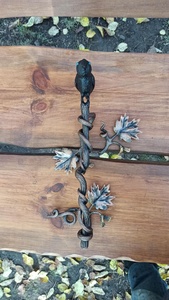 Manija de puerta de hierro forjado resistente al óxido con un diseño de pájaro y enredaderas, fácil de instalar, diseñada para decoración de puertas. - Product Image 3