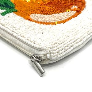 Monedero de Cuentas Naranjas Hecho a Mano por TIMELESS CRAFT, Regalo Personalizado para Ella - Diseño Único de Uttar Pradesh para Bodas y Navidad - Product Image 3