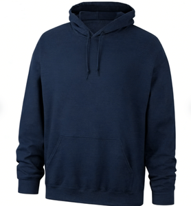 Sudadera con Capucha Unisex de Poliéster 100% Terry, Bordado de Letras, Antiencogimiento, Ajuste Regular, Azul Marino, Venta al por Mayor ODM - Product Image 5