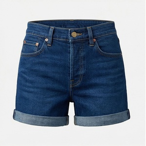 Shorts en jean décontractés d'été pour femme, déchirés, patchwork, poches, taille basse, anti-plis, tendance mode - Product Image 1