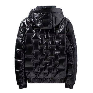 Veste d'hiver matelassée en duvet de canard pour homme, personnalisable OEM/ODM, qualité supérieure, épaisse, chaude, imperméable et coupe-vent, modèle bulle, marque privée L - Product Image 2