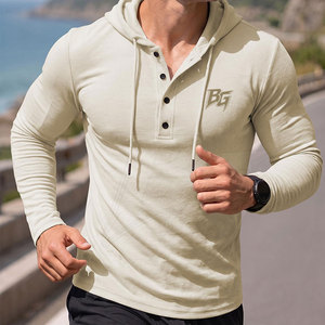 <b>Warm</b> <b>Fleece</b> Embroidered Eco-Friendly Breathable Performance Hoodies Ribbed Cuffs Comfortable Hood Design for Outdoor Training - Product Image 3