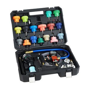 Kit Tester Pressione Liquido Refrigerante 47 Pezzi, Kit Riempimento Radiatore Sottovuoto con 3 Adattatori Metallici Universali per Strumenti di Ispezione Auto - Product Image 5