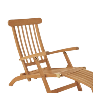 Silla plegable de madera de teca con un estilo moderno y sencillo, adecuada para uso en exteriores, en el jardín o en la playa. - Product Image 4