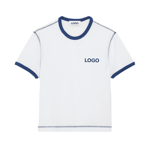 T-shirt en coton premium pour homme, manches raglan, tricoté, patchwork, coupe oversize, style streetwear, option OEM, décontracté, marque privée - Product Image 6