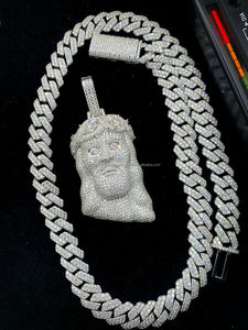 Collar de Eslabones Cubanos Miami de 8mm, 6mm, 5mm, 3mm, Chapado en Oro de 14K sobre Plata de Ley, Estilo Hip Hop, para Hombre, Regalo - Product Image 2