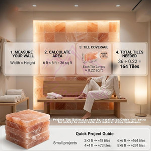 Azulejos de Sal del Himalaya de Alta Calidad, Cortados a Mano, Azulejos de Sal del Himalaya Pura para Decoración de Paredes - Product Image 5