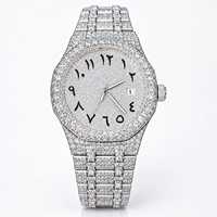 Montre mécanique MIYOTA de luxe personnalisée pour homme et femme, acier inoxydable, affichage analogique avec diamants, verre 41 mm, date automatique, montre unisexe