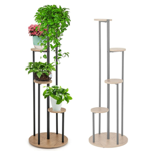 4-Tier Metal Plant Stand Indoor Heavy-Duty Tall Potted Planter Display Shelf for Living Room and Balcony Flower Pot <b>Rack</b> Corner - Product Image 1