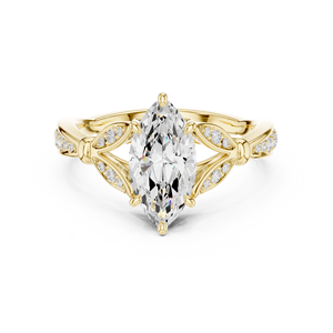 Anillo de Compromiso de Moda con Diamante Cultivado en Laboratorio IGI de Corte Marquesa de 1.50CT, Color E, Claridad VS1, Oro Amarillo de 14K, Diseño Aries Jewel - Product Image 5
