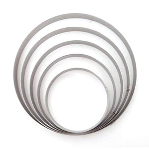 Aro Redondo Bajo para Tartas de Acero Inoxidable, 2cm de Altura, de 12cm a 24cm, Base para Repostería, Molde para Quiche y Flan, Apto para Horno - Product Image 3