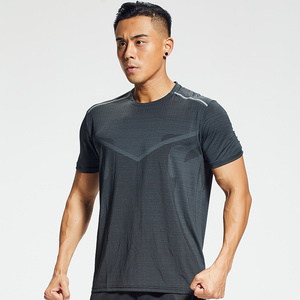 High Quality Mens Fitness <b>Athletic</b> Bodybuilding Shirts Quick Dry Reflective T Shirts - Product Image 5