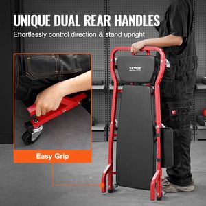 Carrello da Officina da 44 Pollici con Capacità di 300 Libbre, Poggiatesta Imbottito Regolabile e 6 Ruote per Meccanici e Garage - Product Image 5