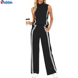 Conjunto de 2 Piezas para Mujer de Alta Calidad, con Logotipo Personalizado, Estilo Deportivo, Top Corto y Pantalones Anchos, Transpirable, Ideal para Viajes - Product Image 2