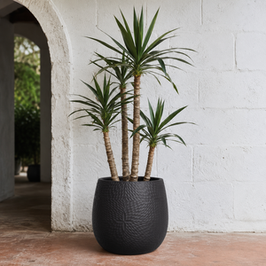 Pot de fleurs élégant en fibre de verre blanc, style nordique, avec surface texturée, pour plantes d'intérieur, minimaliste, 4 tailles, 20-53 cm - Product Image 5